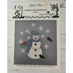 Sigrid Designs Sparky the Snowman Cross Stitch Pattern